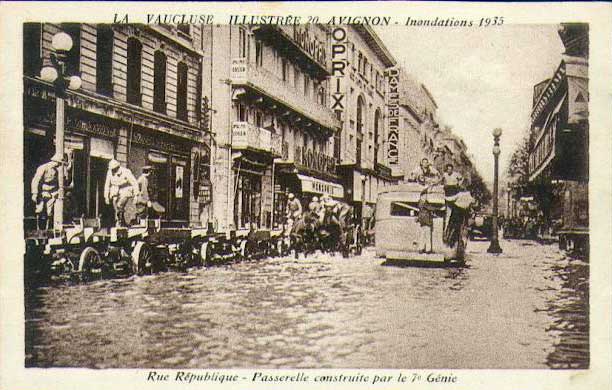 Rue de la République inondée en 1935
