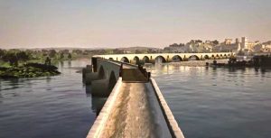 redécouvrez le Pont d'Avignon et son environnement grâce à la reconstitution numérique en images 3D